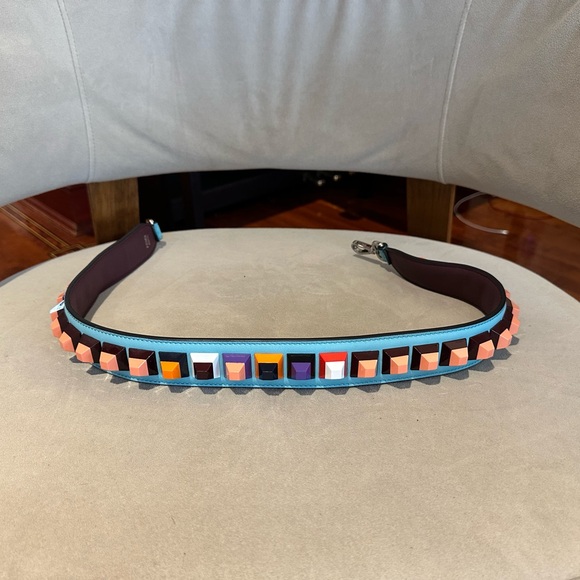 Fendi Multicolor Studded Shoulder Bag Strap - Picture 4 of 4